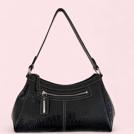 Vintage Nine West croc embossed shoulder bag