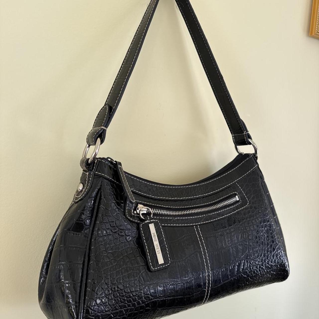 Vintage Nine West croc embossed shoulder bag