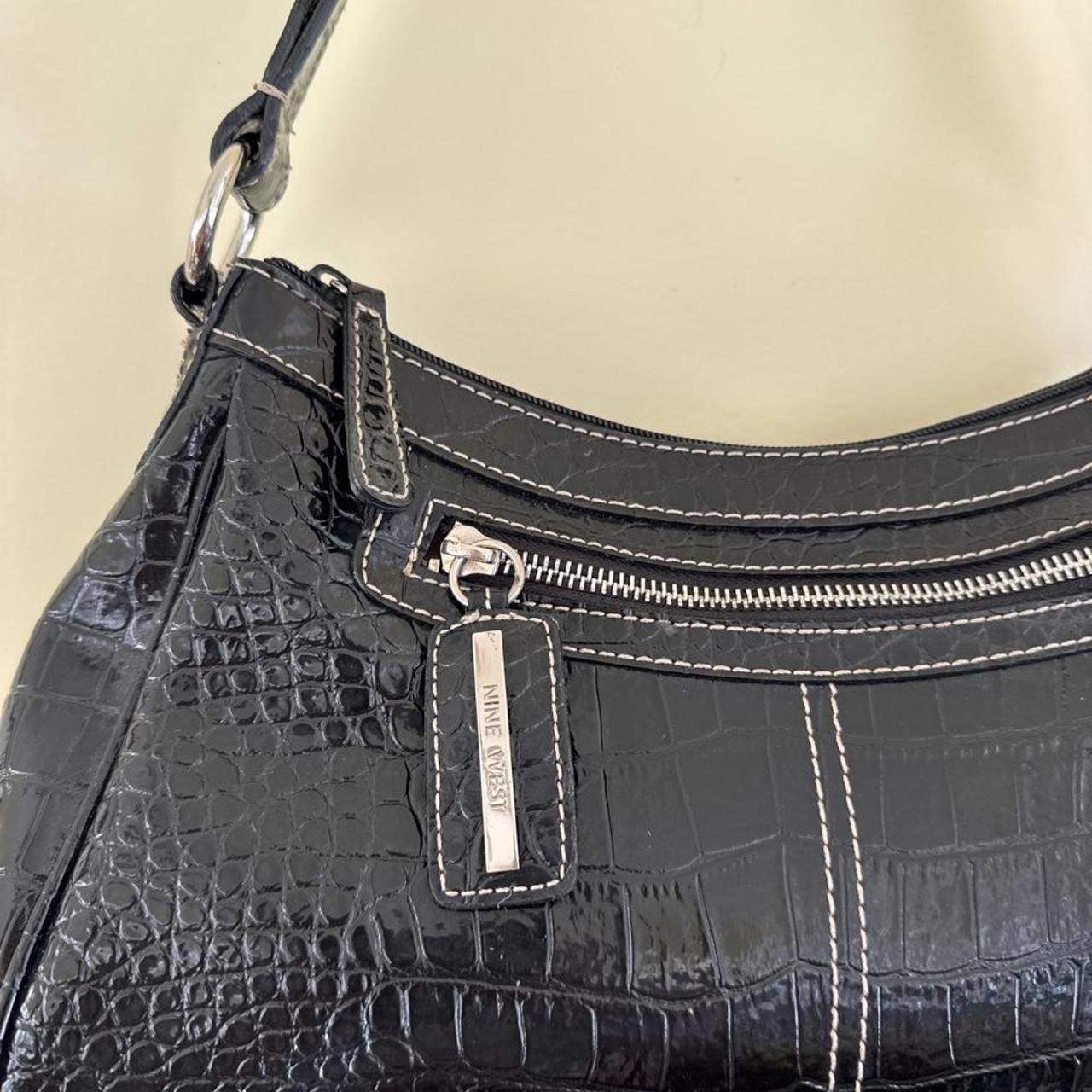 Vintage Nine West croc embossed shoulder bag