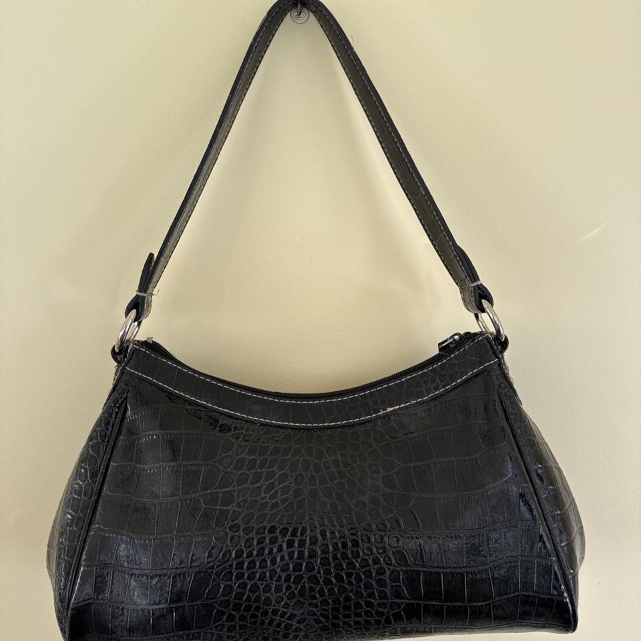 Vintage Nine West croc embossed shoulder bag