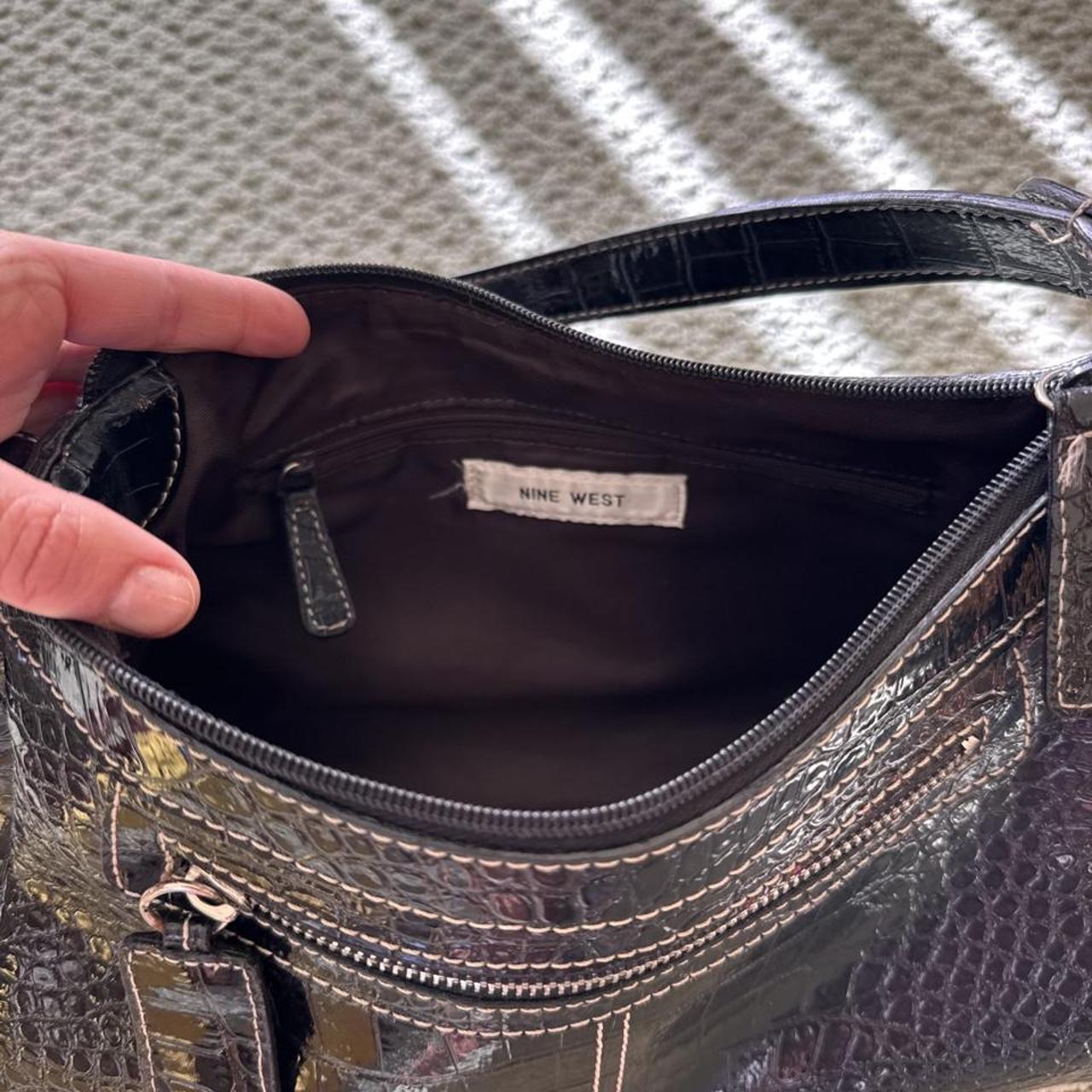 Vintage Nine West croc embossed shoulder bag