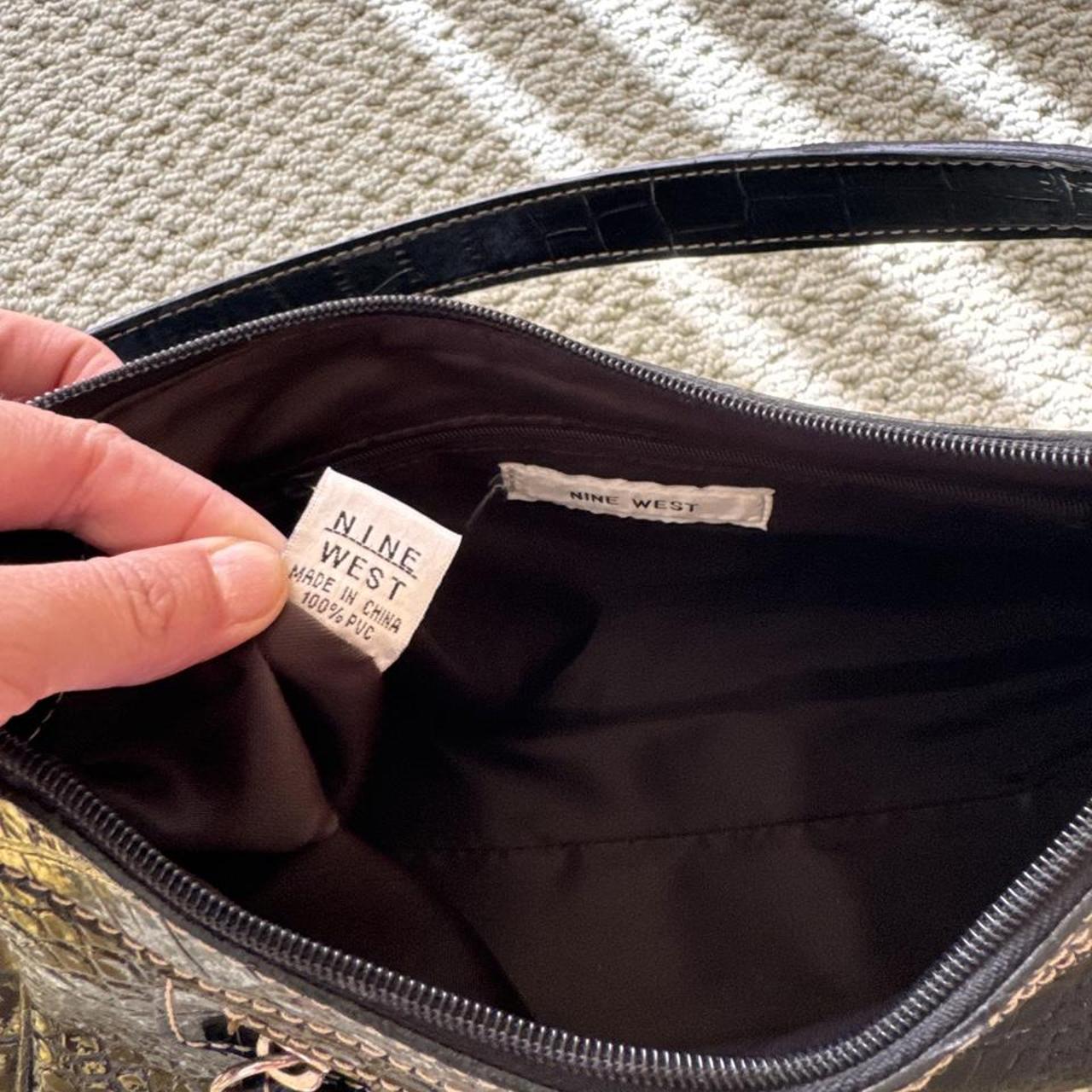 Vintage Nine West croc embossed shoulder bag