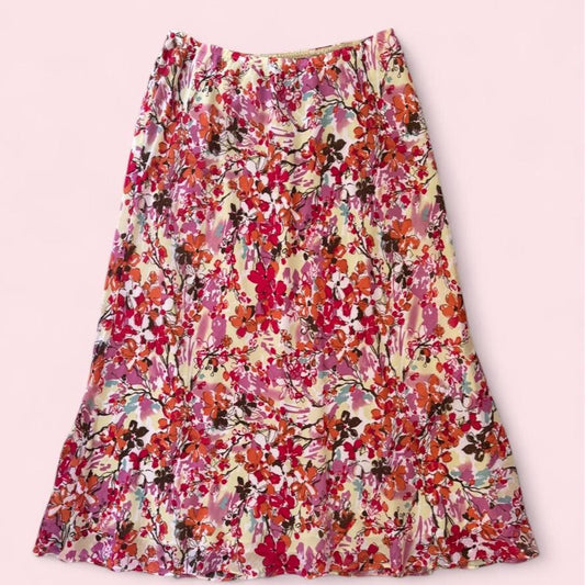 Lane Bryant floral midi skirt 14/16