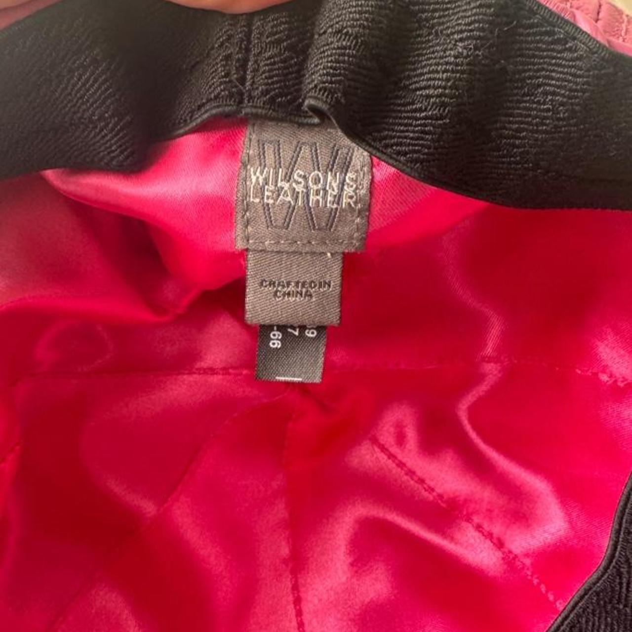 Y2K Wilsons Leather pink newsboy cap