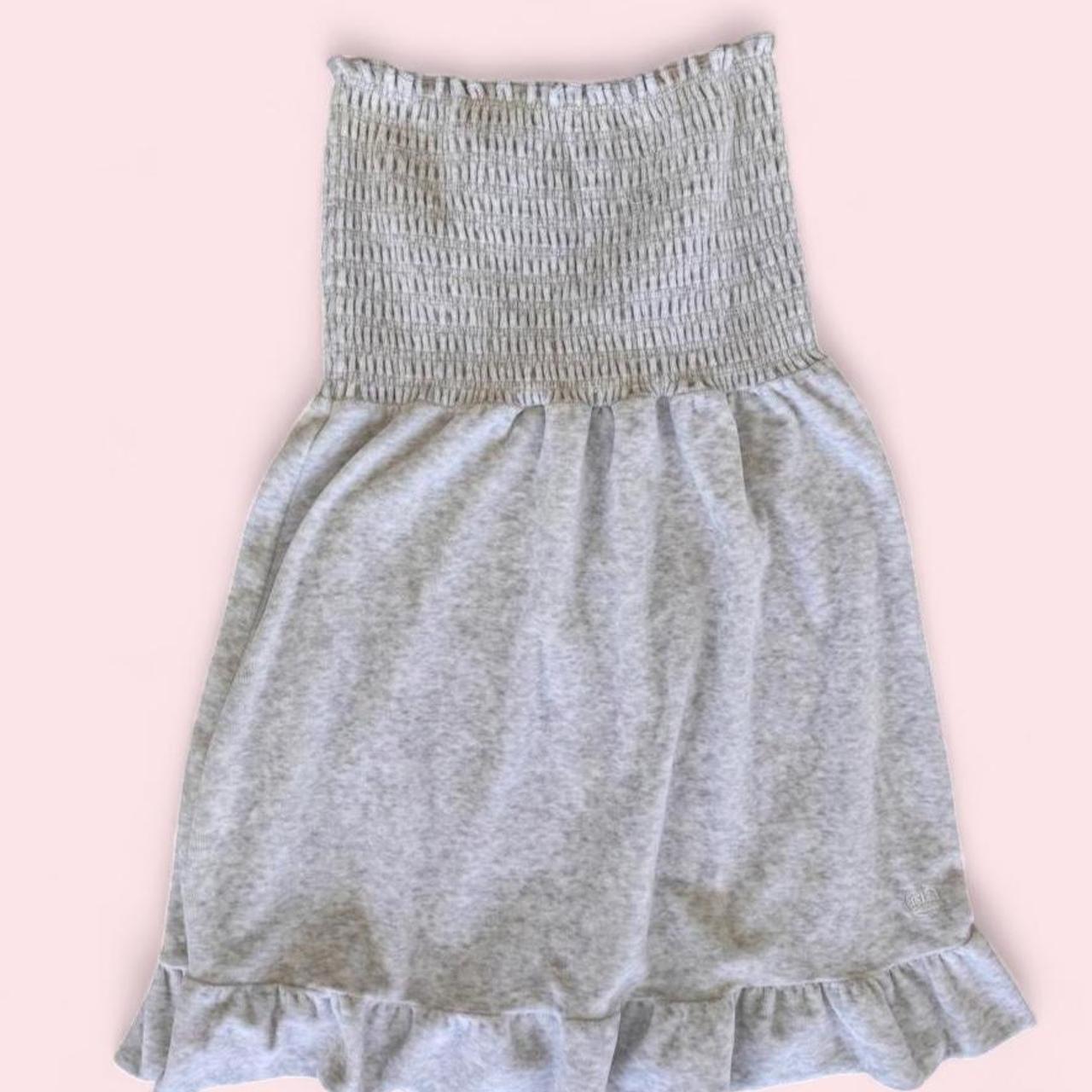 Juicy Couture smocked ruffle mini dress cover up L
