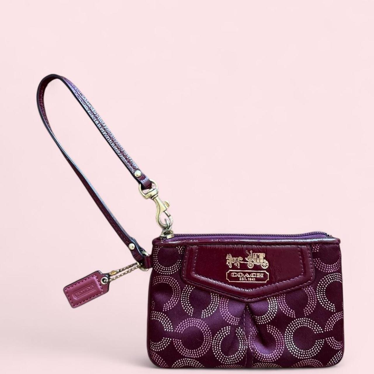 Vintage Coach signature wristlet