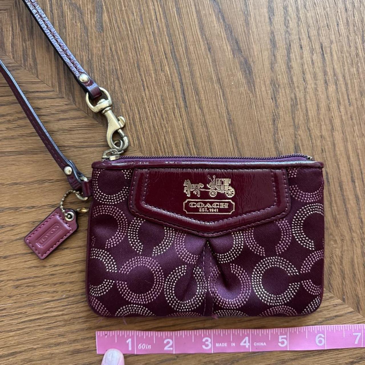 Vintage Coach signature wristlet