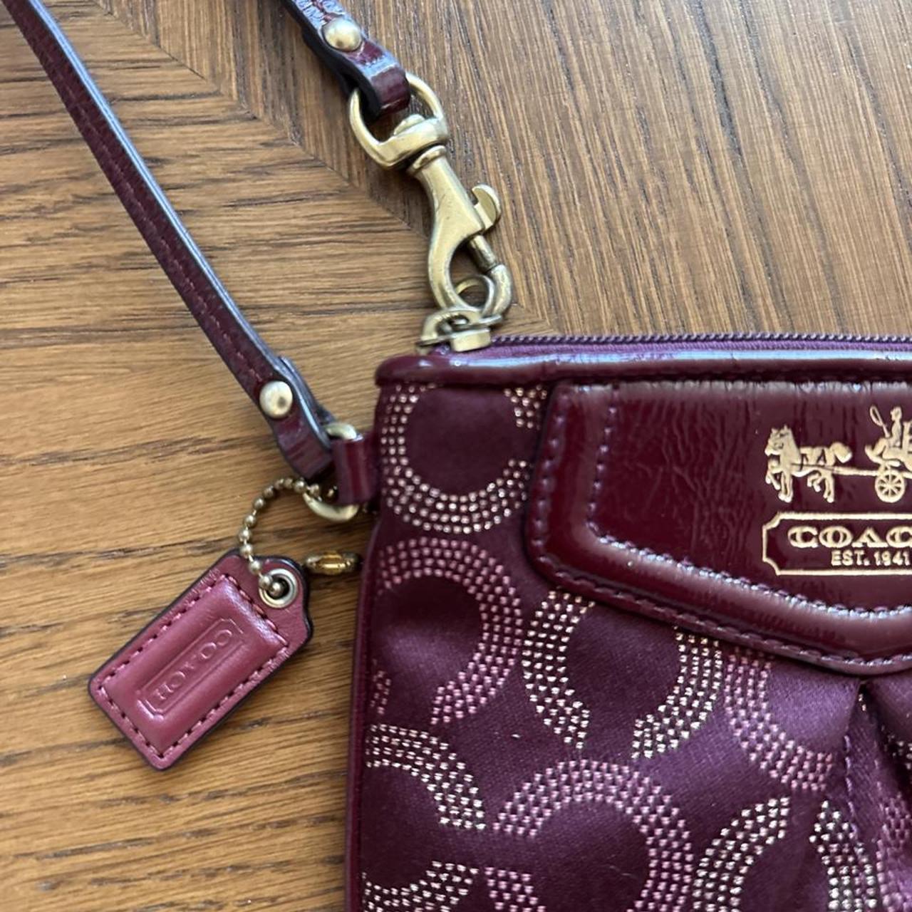 Vintage Coach signature wristlet