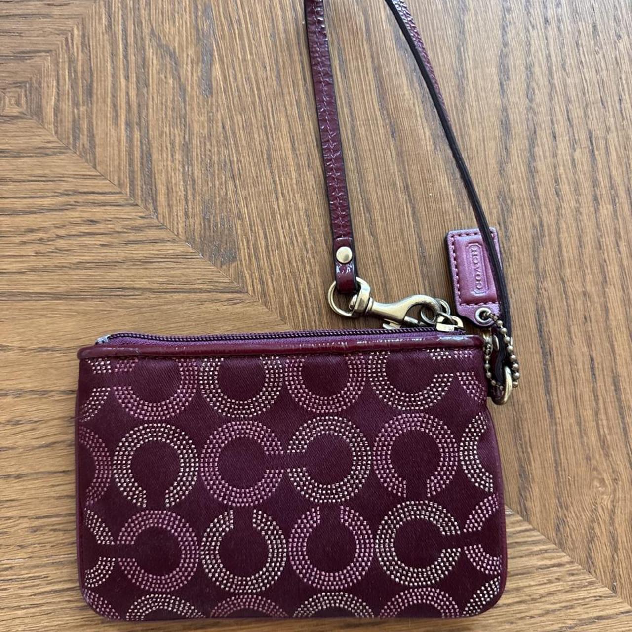 Vintage Coach signature wristlet