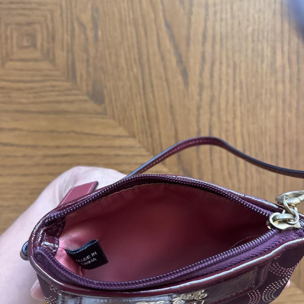 Vintage Coach signature wristlet