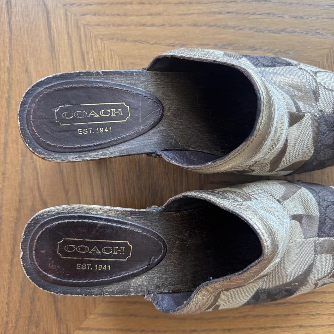 Coach patchwork clog mules 8