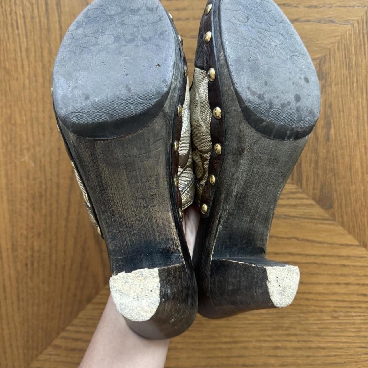 Coach patchwork clog mules 8