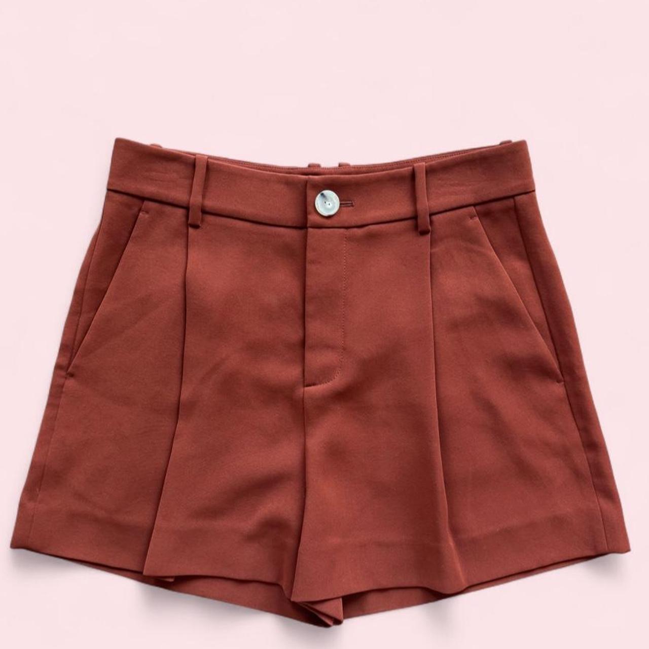 Vince rust brown pleated shorts 6