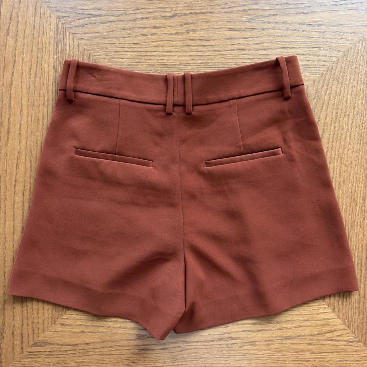 Vince rust brown pleated shorts 6