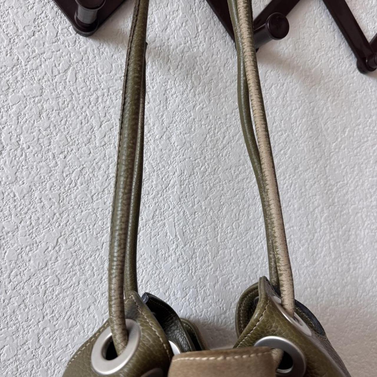 J Jil green leather and suede hobo bag