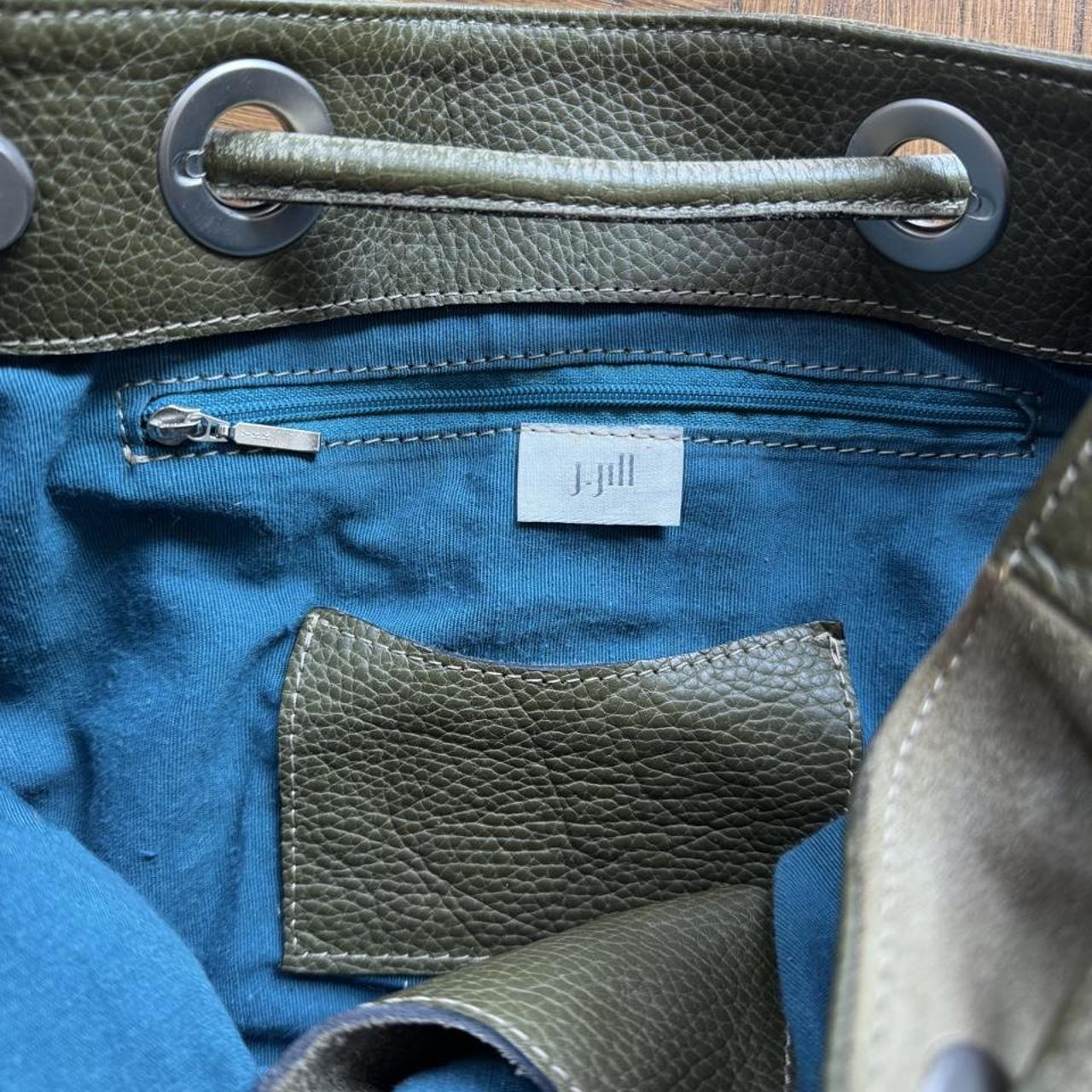 J Jil green leather and suede hobo bag
