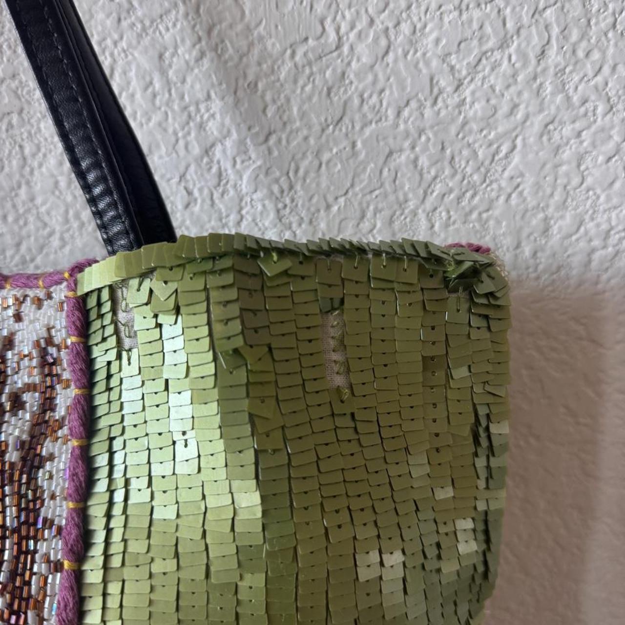Vintage patchwork beaded sequin shoulder bag