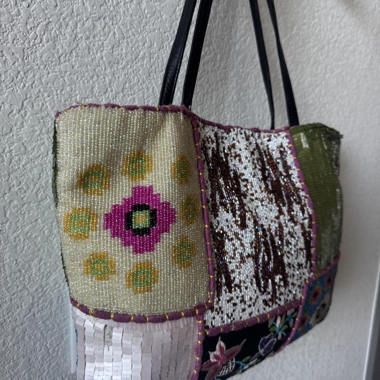 Vintage patchwork beaded sequin shoulder bag