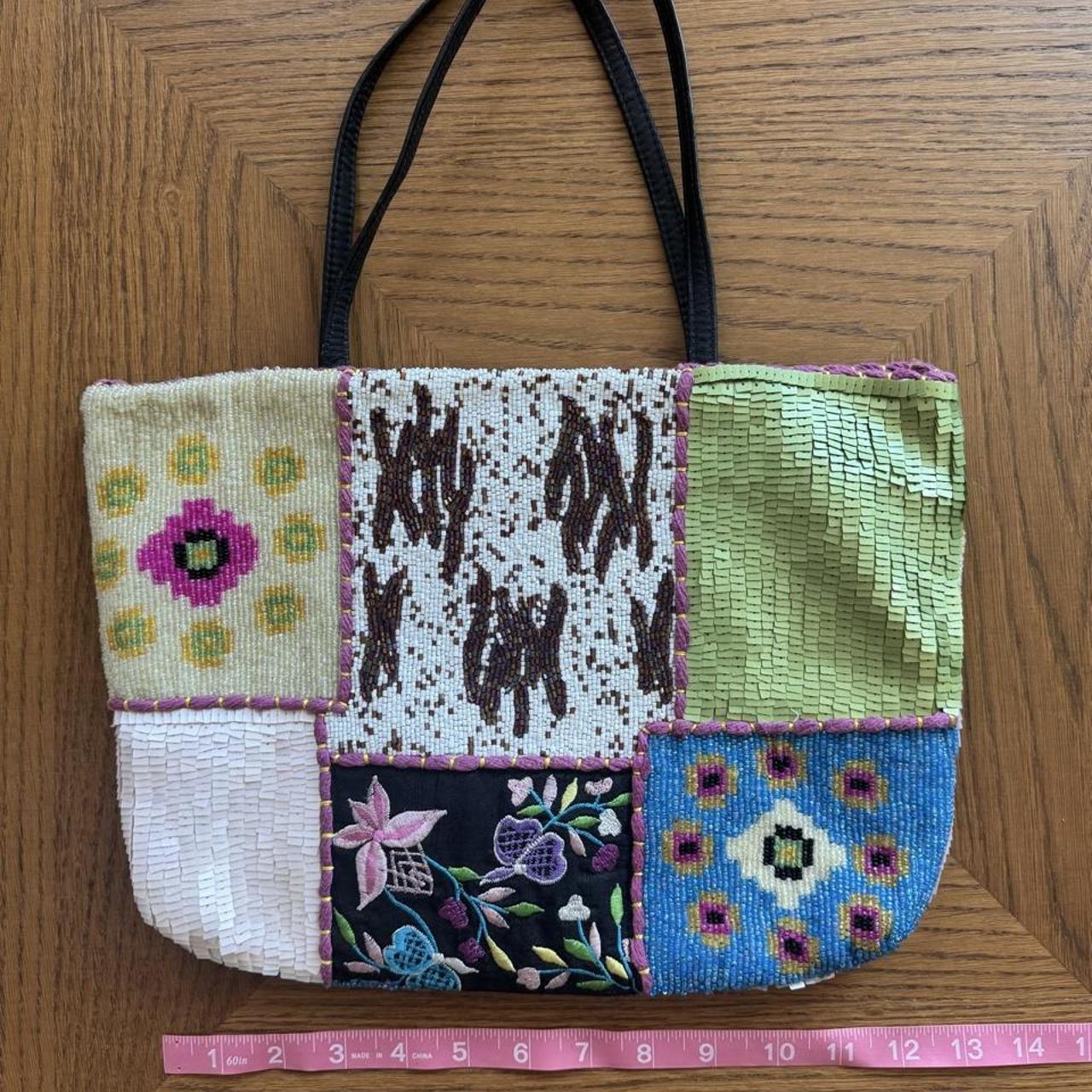 Vintage patchwork beaded sequin shoulder bag