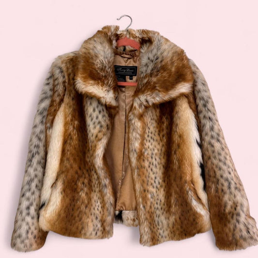 Terry Lewis faux fur jacket xs