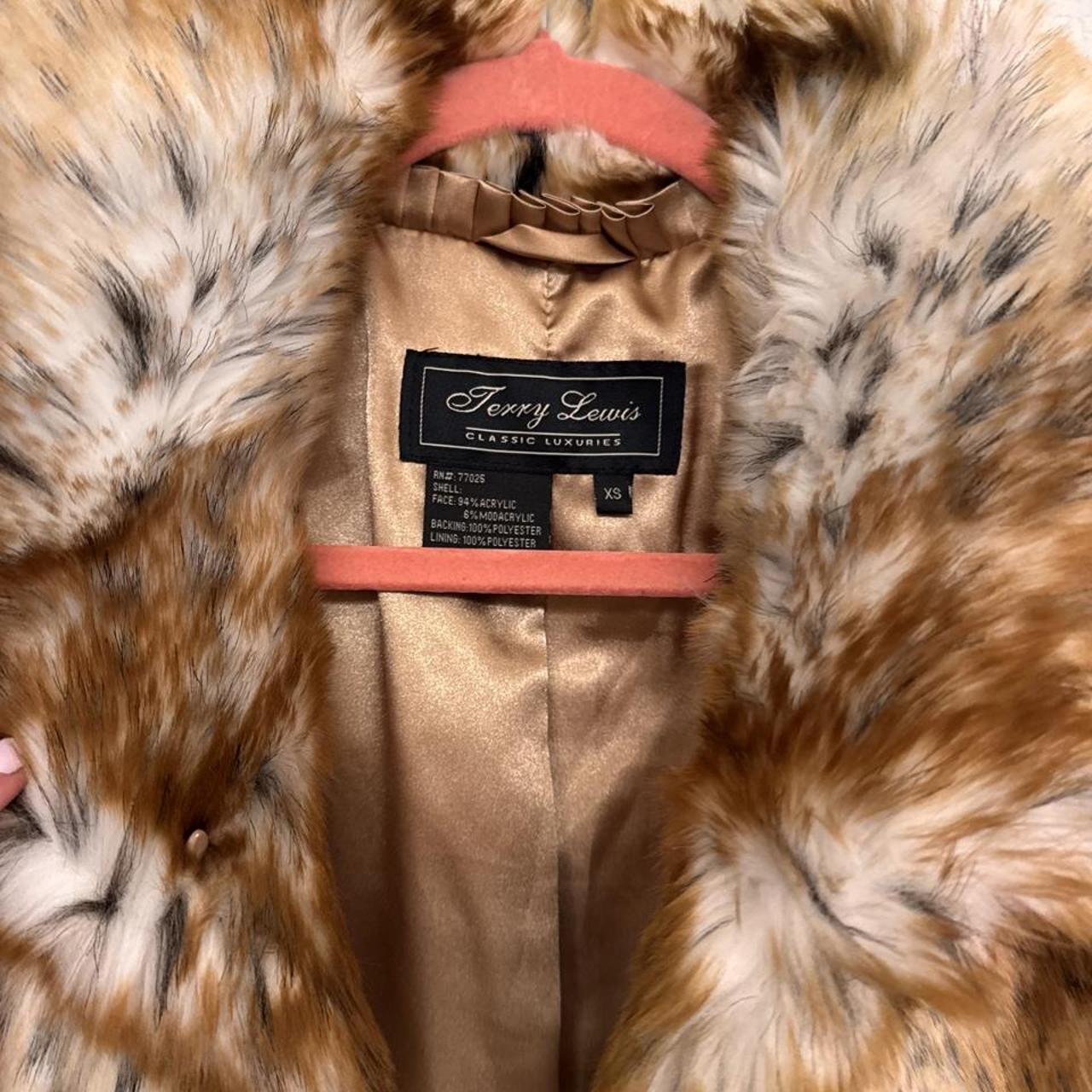 Terry Lewis faux fur jacket xs