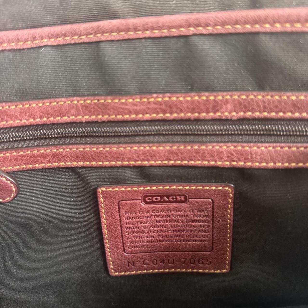 Coach Special Edition Fall 2004 Signature “C” Oxblood Suede and Leather Satchel,