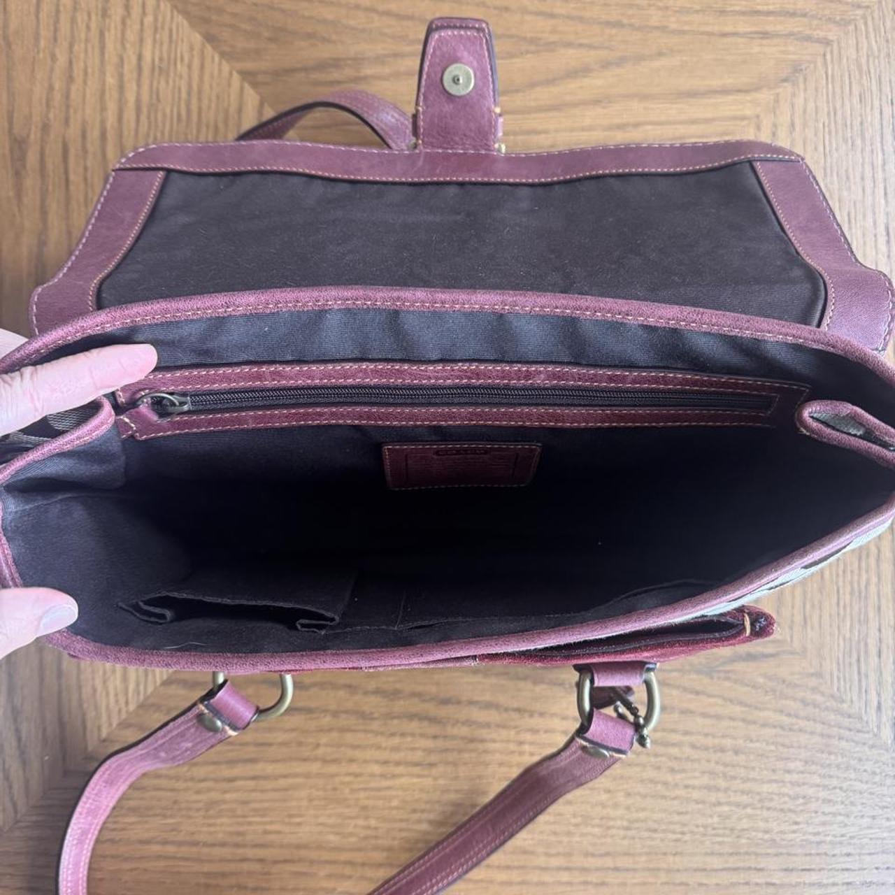 Coach Special Edition Fall 2004 Signature “C” Oxblood Suede and Leather Satchel,