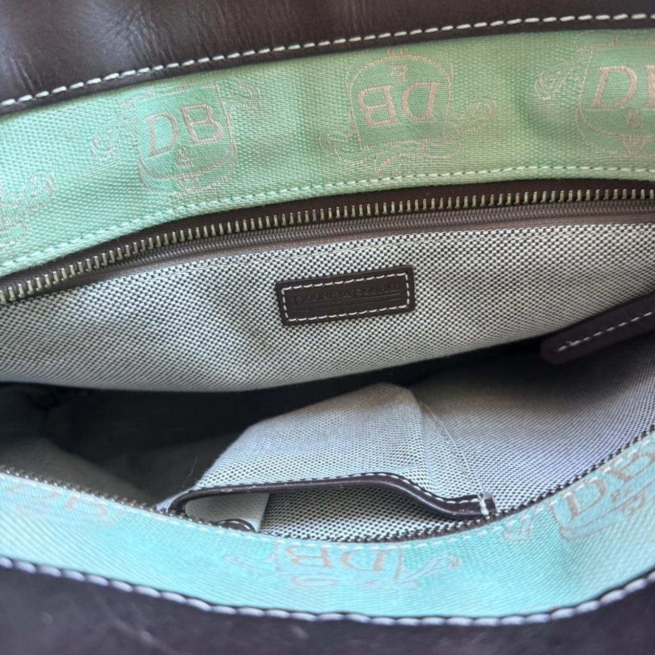 Dooney and Bourke Y2K mint and brown tote bag
