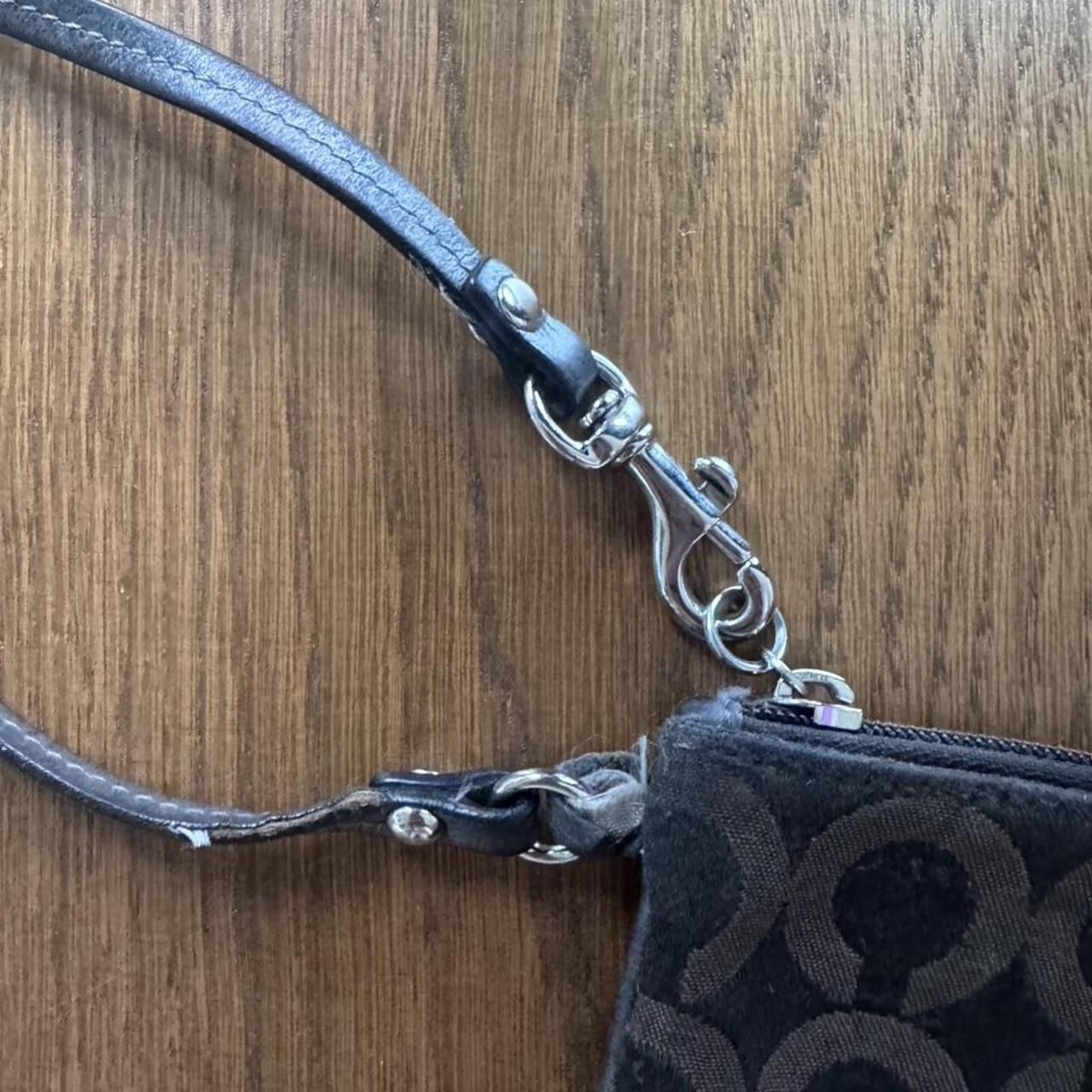 Y2K Coach brown signature print wristlet