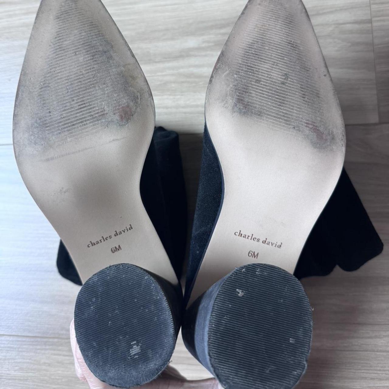 Charles David black suede slouch boots 6