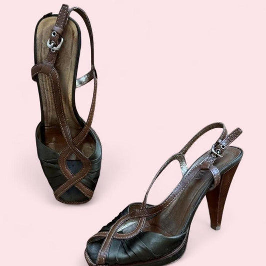 Vintage Prada slingback heels 38