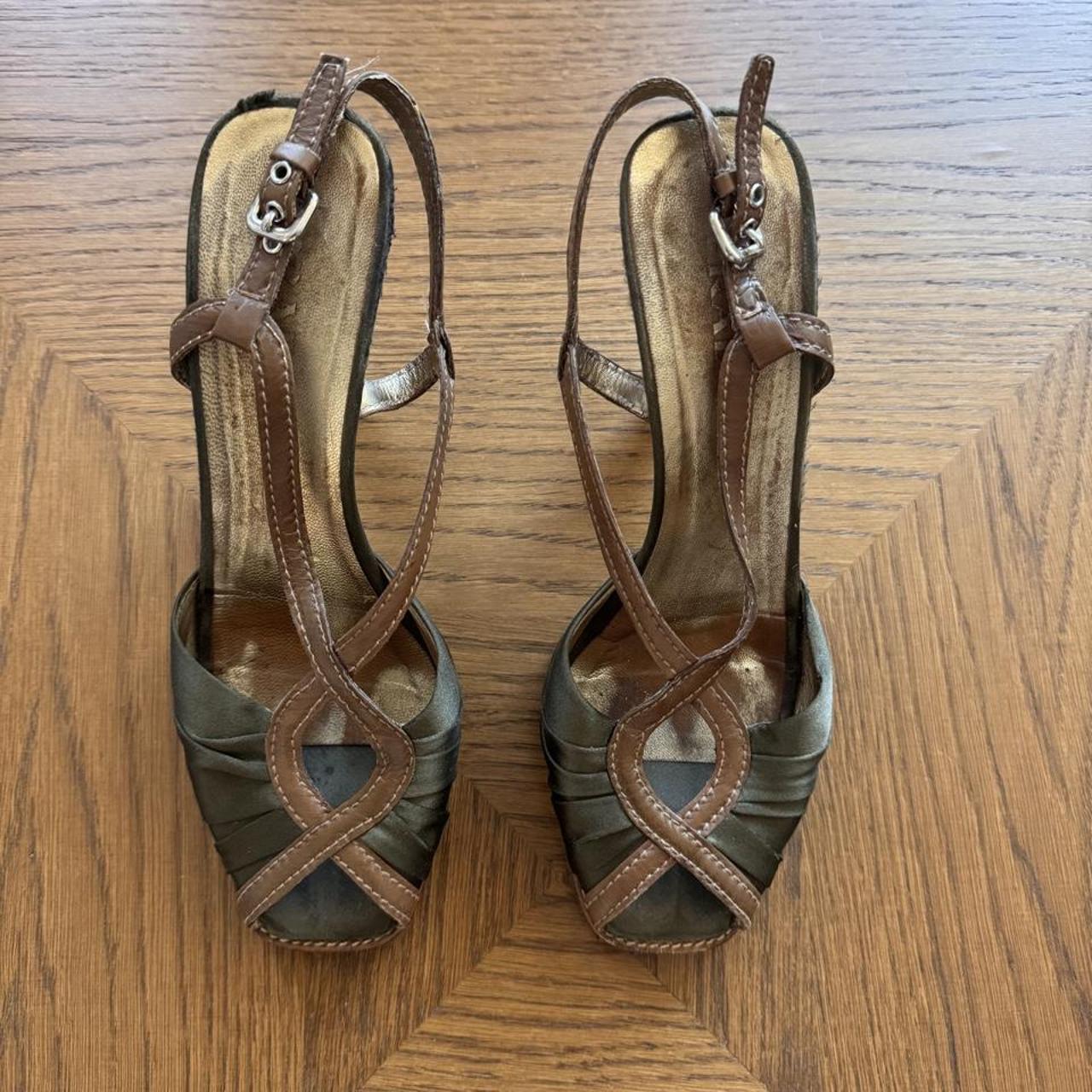 Vintage Prada slingback heels 38