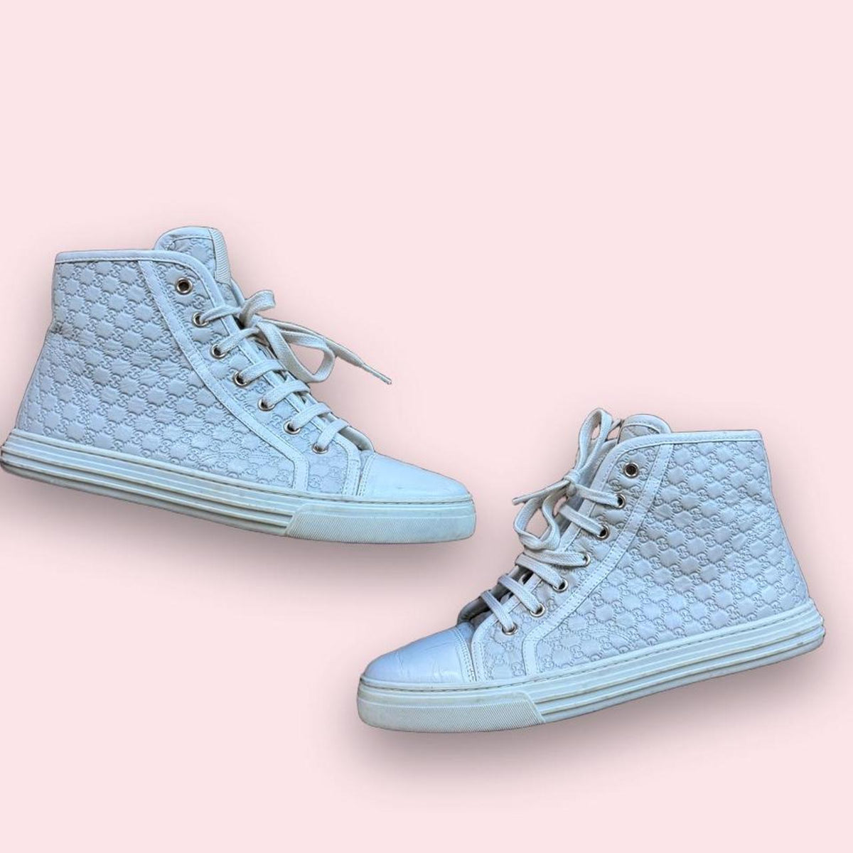 Vintage Gucci Guccissima GG Monogram High-Top Sneakers 8