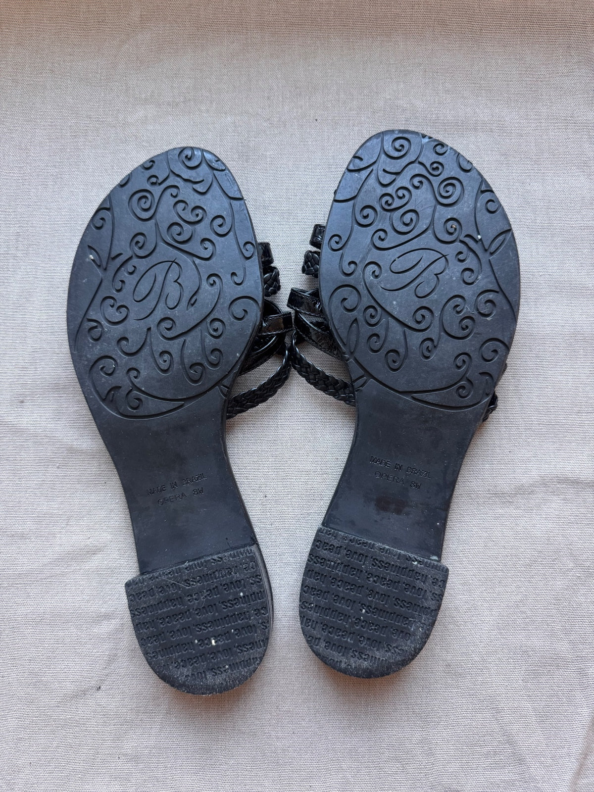 Vintage Brighton floral appliqué sandals 8