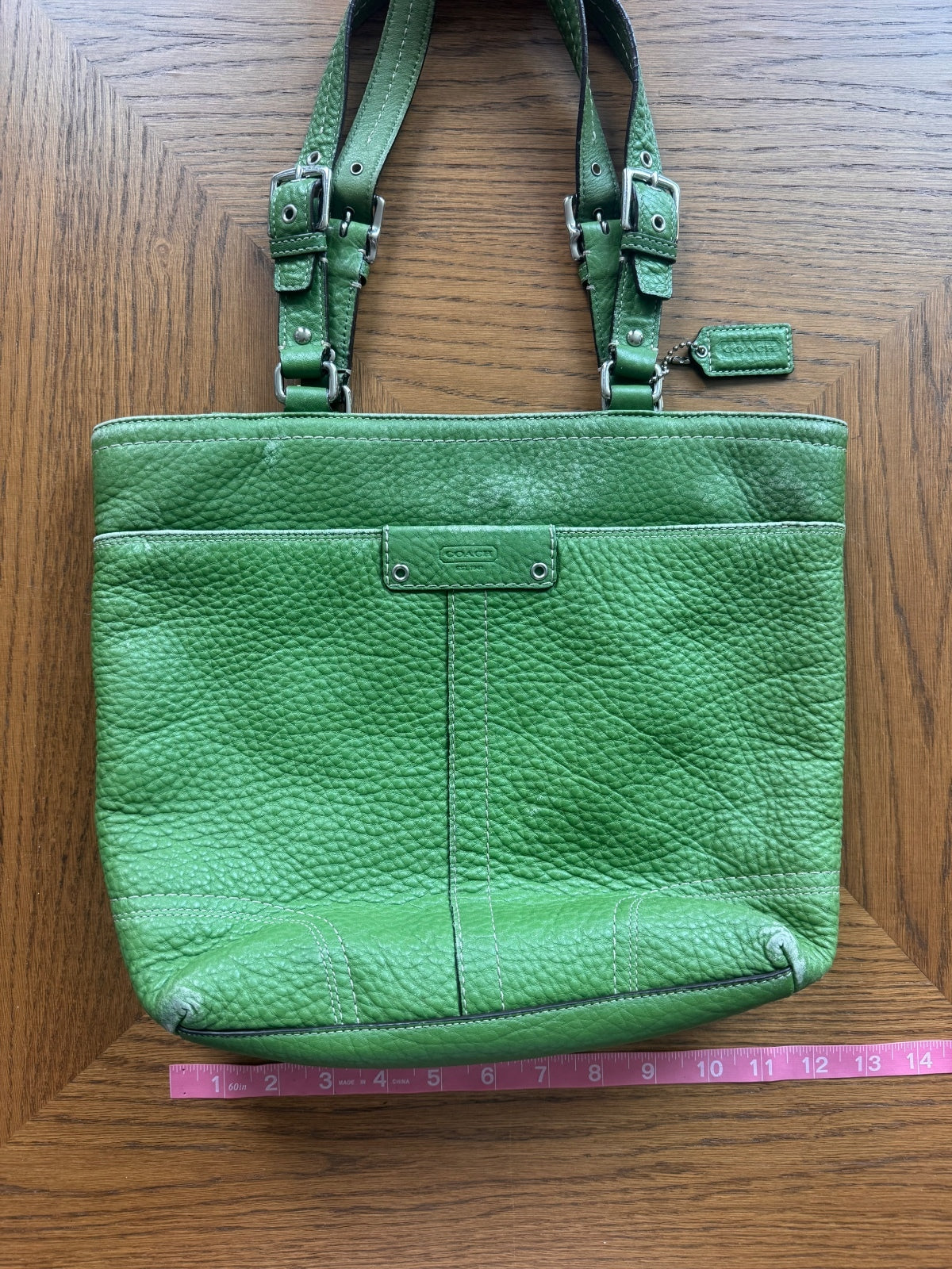 Coach Green Leather Tote F130089