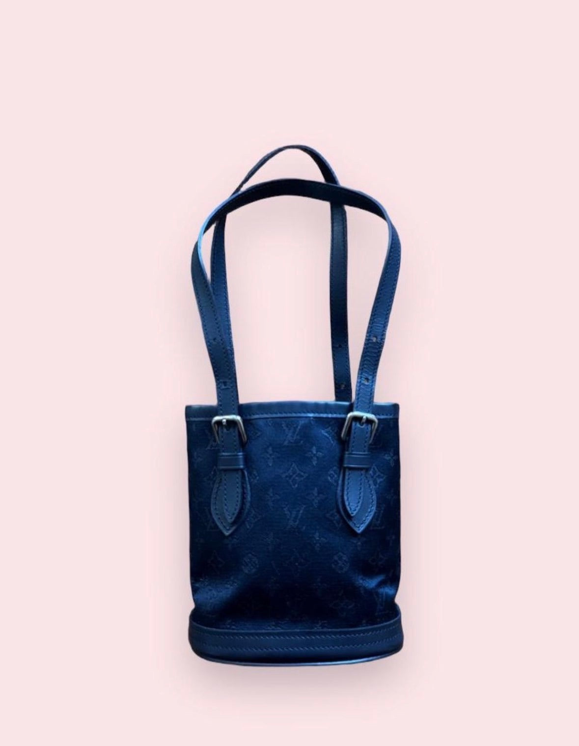 Louis Vuitton RARE monogram satin little bucket bag