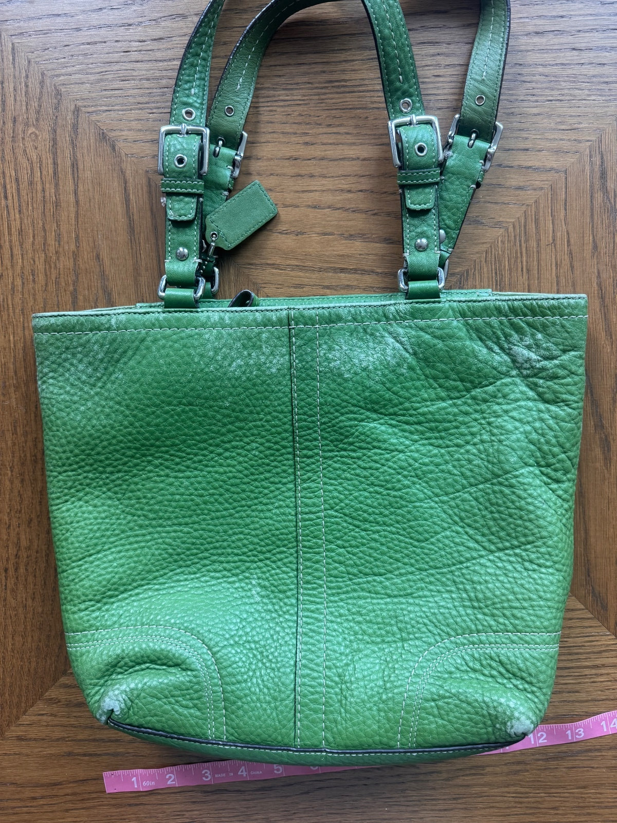 Coach Green Leather Tote F130089