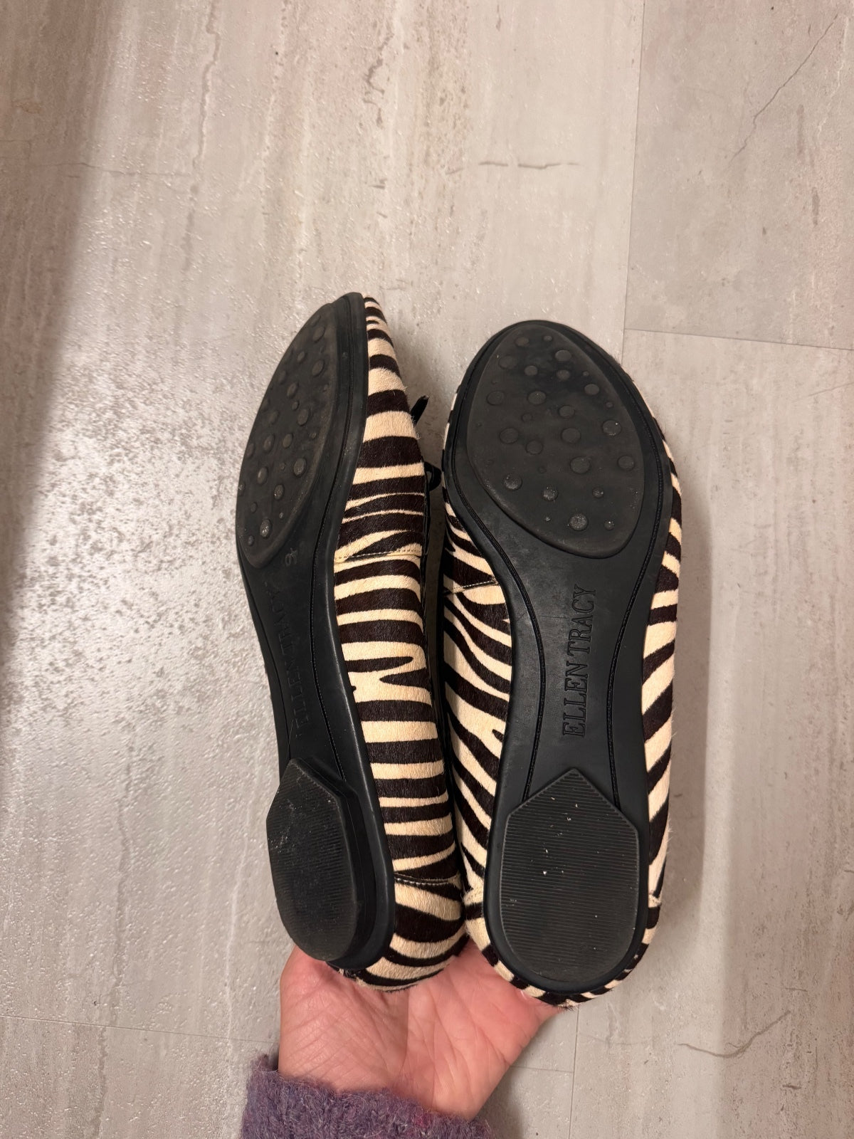 Ellen Tracy Zebra Ballet Flats 7