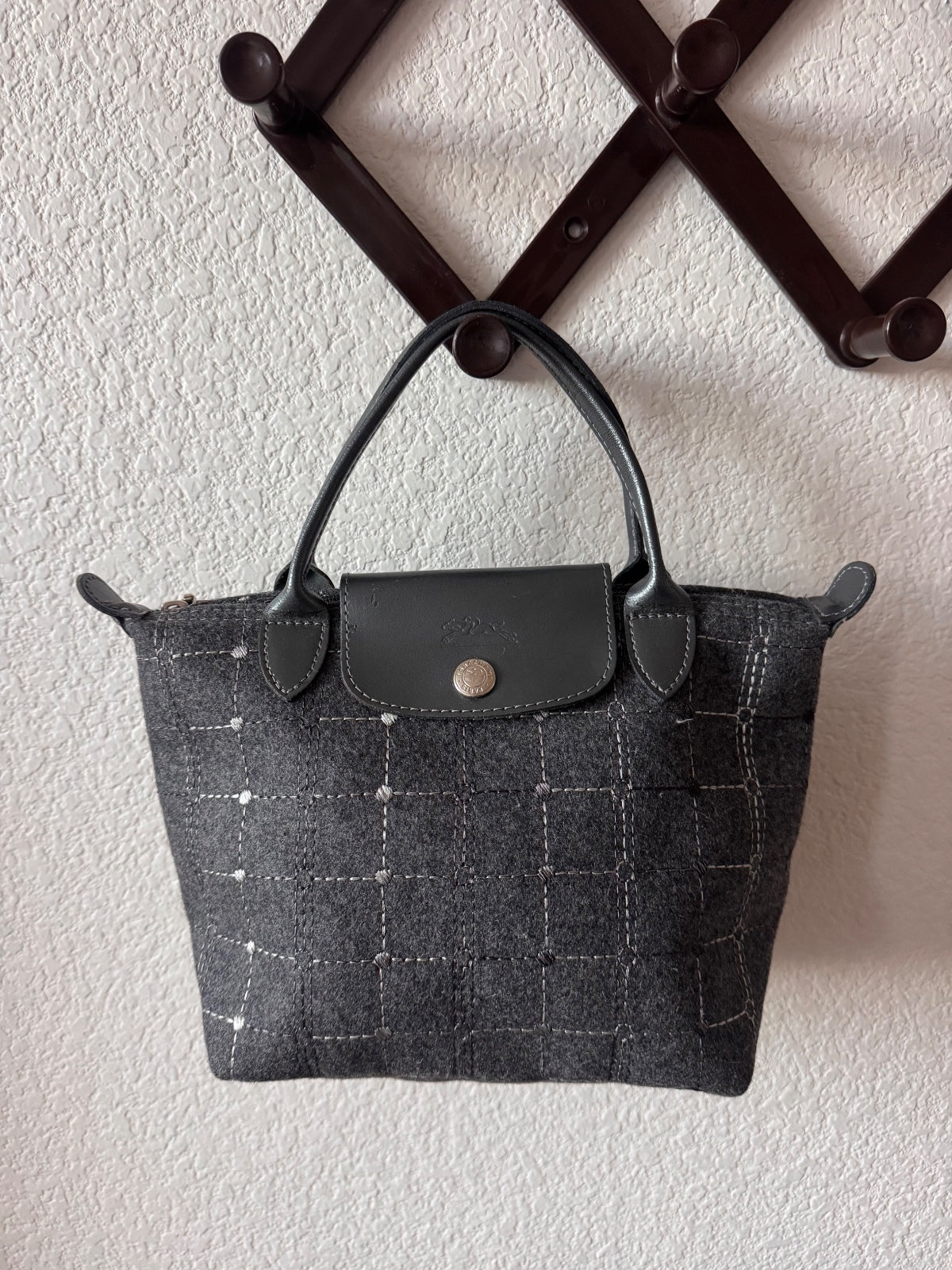 Longchamp gray handbag