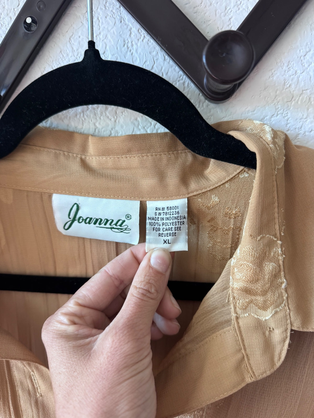 Vintage Joanna sheer pleated blouse XL