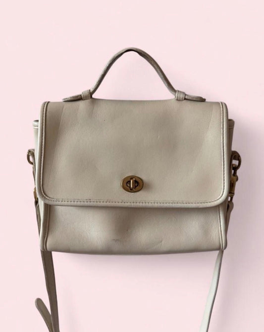 Coach M05D-9636 Vintage Leather Turnlock Crossbody Bag