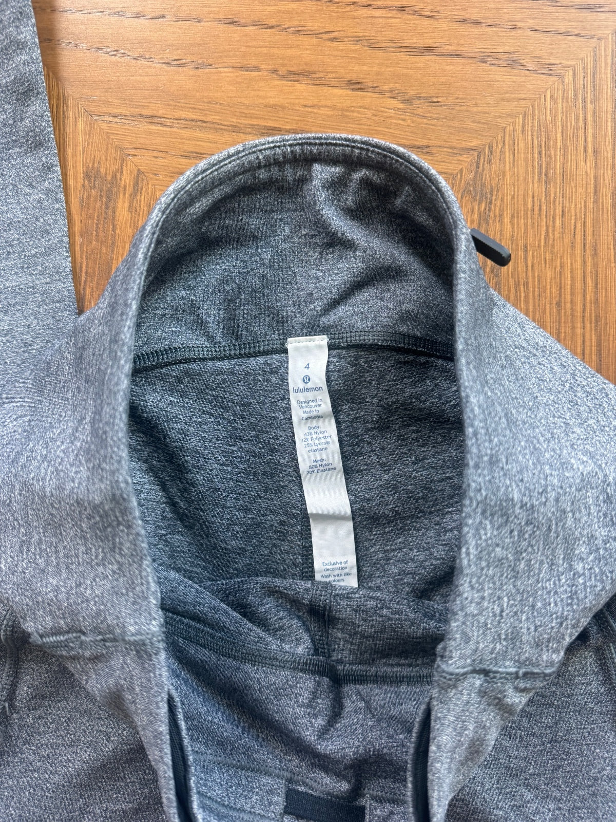 Gray Lululemon heathered capri yoga pants 4