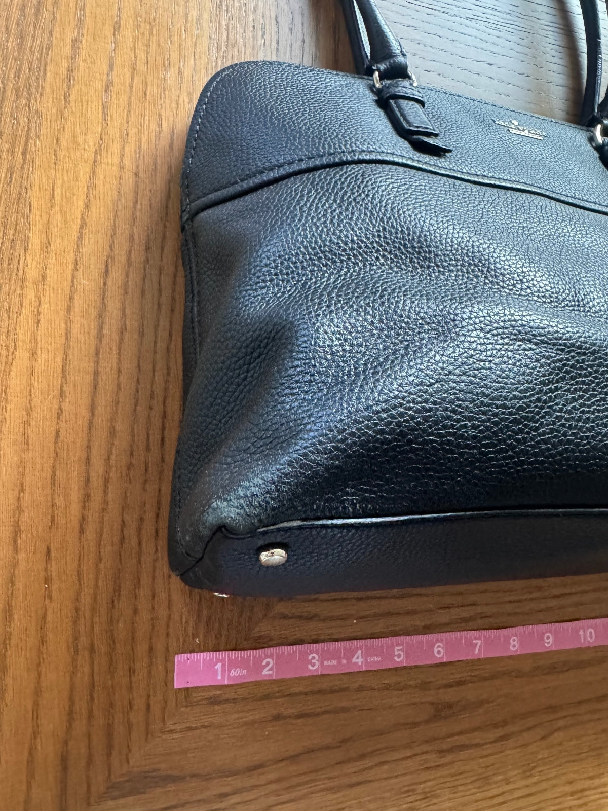 Kate Spade black leather shoulder tote