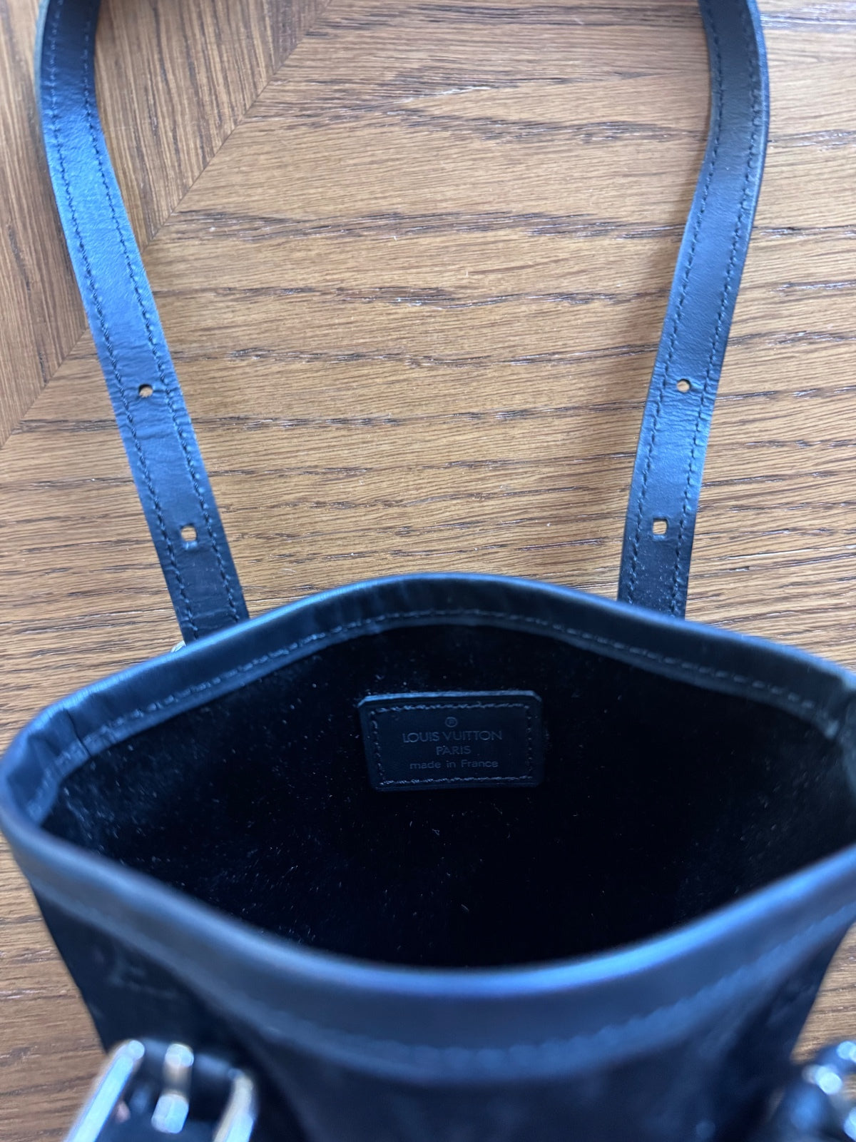 Louis Vuitton RARE monogram satin little bucket bag