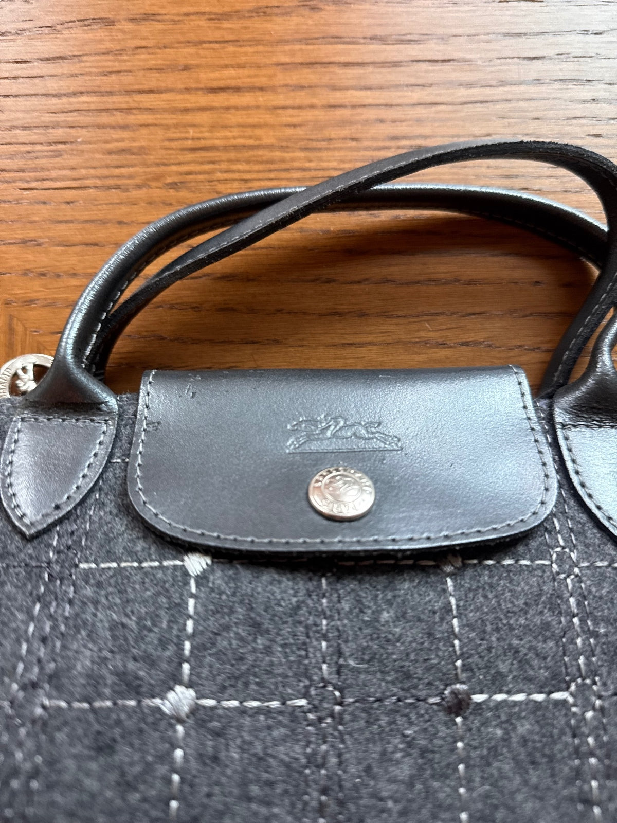 Longchamp gray handbag
