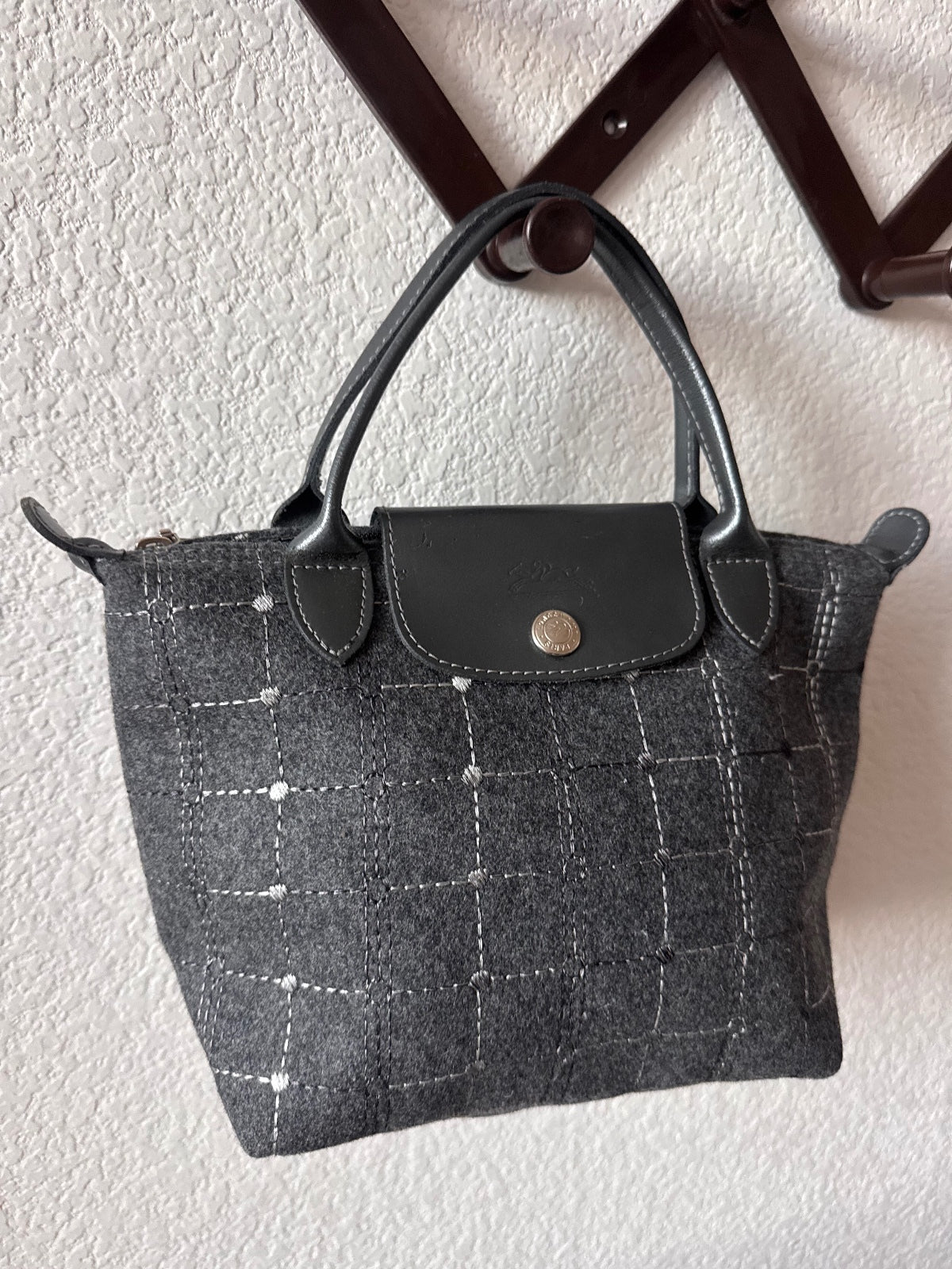 Longchamp gray handbag