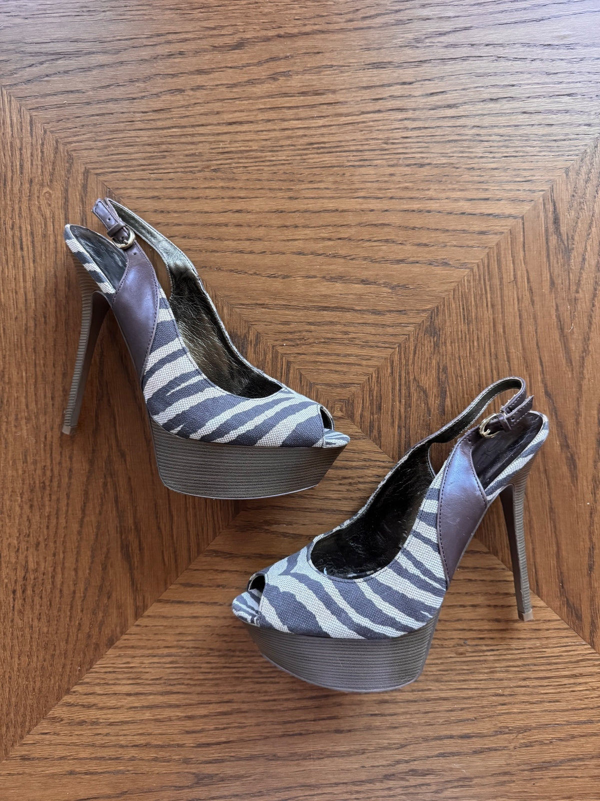 Sam Edelman zebra platform heels