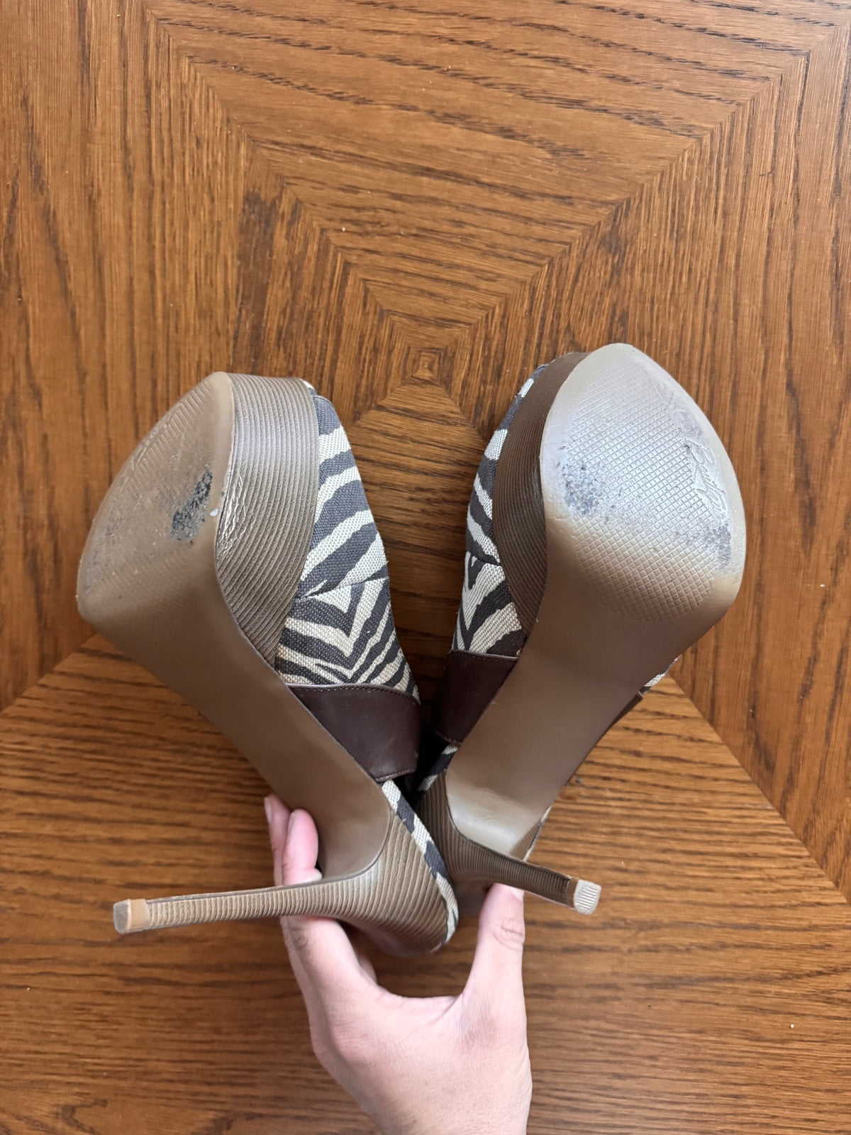 Sam Edelman zebra platform heels