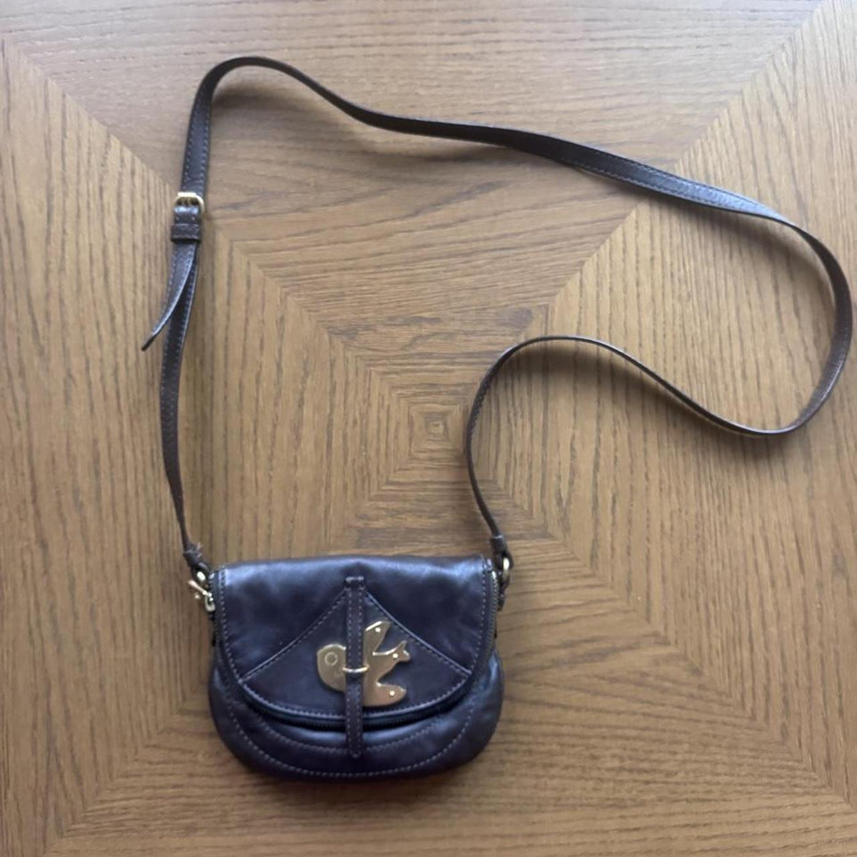 Marc by Marc Jacobs Petal to the Metal brown mini leather crossbody