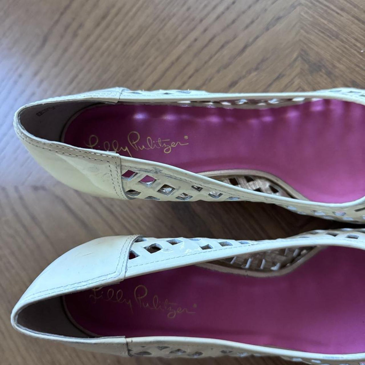 Lilly Pulitzer cutout wedges 6.5